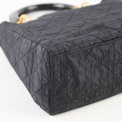 Christian Dior Vintage Lady Dior Small Black Nylon
