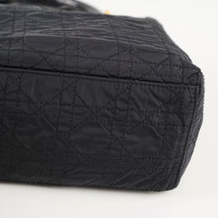 Christian Dior Vintage Lady Dior Small Black Nylon