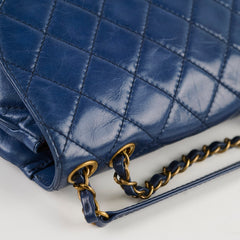 Chanel Bubble CC Flap Blue Calfskin
