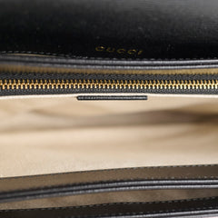 Gucci Horsebit 1955 Shoulder Bag Black Geometric Print