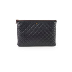 Chanel O Case Large Caviar Black