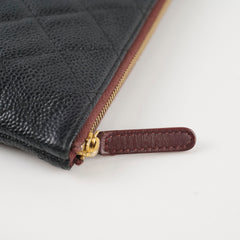 Chanel O Case Large Caviar Black