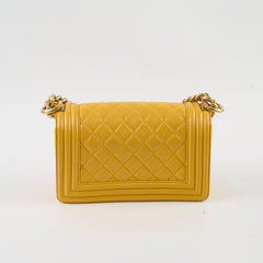 Chanel Boy Small Lambskin Yellow (21 Series)