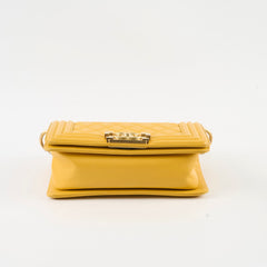 Chanel Boy Small Lambskin Yellow (21 Series)