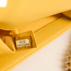 Chanel Boy Small Lambskin Yellow (21 Series)