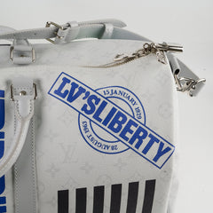 Louis Vuitton Keepall Bandouliere 50 Antarcita Logo Story