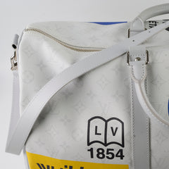Louis Vuitton Keepall Bandouliere 50 Antarcita Logo Story