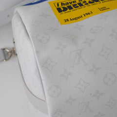 Louis Vuitton Keepall Bandouliere 50 Antarcita Logo Story