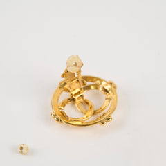 Chanel 24k Gold Plated Vintage Clip On Earrings (1995)
