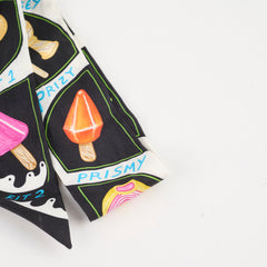 Hermes Funny Icecream Twilly Black Silk