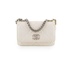 Chanel 19 White Wallet On Chain