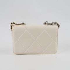 Chanel 19 White Wallet On Chain