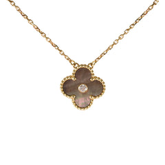 Van Cleef and Arpels Grey Mother of Pearl Holiday Necklace
