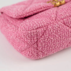 Chanel 19 Pink Tweed Small Bag- Microchipped