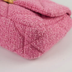 Chanel 19 Pink Tweed Small Bag- Microchipped