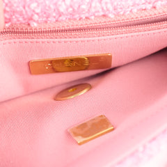 Chanel 19 Pink Tweed Small Bag- Microchipped