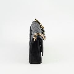 Chanel Wallet On Chain Top Handle Lambskin Black (microchip)