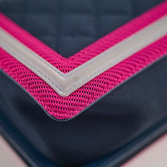 Chanel Medium Flou Canvas Boy Bag Navy/Pink/ Grey