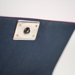 Chanel Medium Flou Canvas Boy Bag Navy/Pink/ Grey