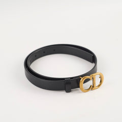 Dior CD Leather Belt Black - Size 70
