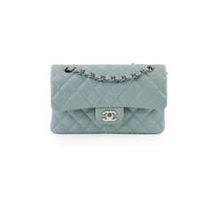 Chanel Small Classic Flap Dusty Blue Caviar 30 Series
