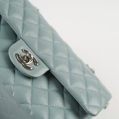 Chanel Small Classic Flap Dusty Blue Caviar 30 Series