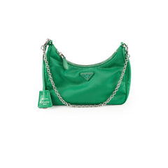 Prada Tessuto Re-Edition 2005 Nylon Hobo Green