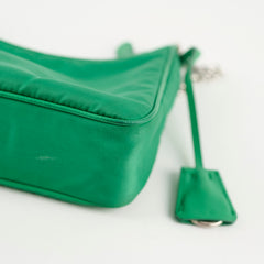 Prada Tessuto Re-Edition 2005 Nylon Hobo Green