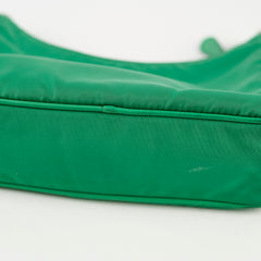 Prada Tessuto Re-Edition 2005 Nylon Hobo Green