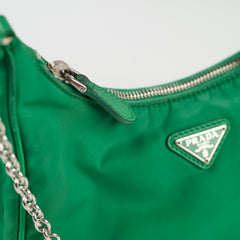 Prada Tessuto Re-Edition 2005 Nylon Hobo Green