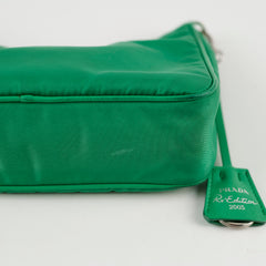 Prada Tessuto Re-Edition 2005 Nylon Hobo Green