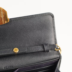 Prada Wallet On Chain Saffiano Black