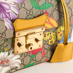 Gucci Medium Padblock Floral Top Handle