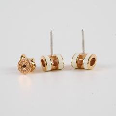 Hermes Mini Pop H Blanc Earrings