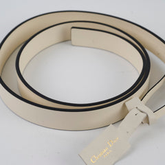 Christian Dior 2cm Width Cream Belt 80cm