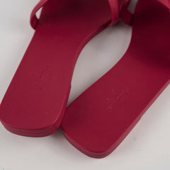 Hermes Aloha Flat Sandals Fuchsia Pink Shoes Size 37