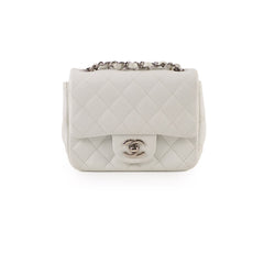Chanel Classic Mini Square Caviar White
