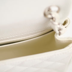 Chanel Classic Mini Square Caviar White