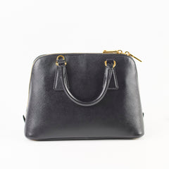 Prada Dome Saffiano Black Tote