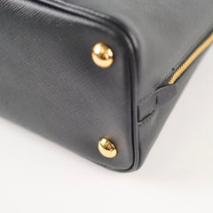 Prada Dome Saffiano Black Tote