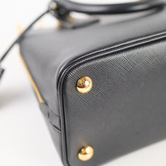 Prada Dome Saffiano Black Tote