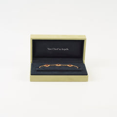 Van Cleef & Arpels Vintage Alhambra Carnelian 5 Motifs Bracelet