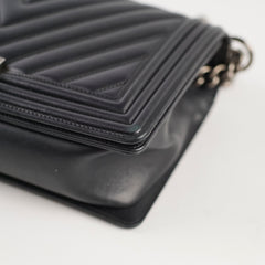 Chanel New Medium Boy Chevron Black