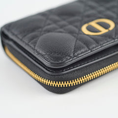 Christian Dior Caro Scarlet Wallet Black