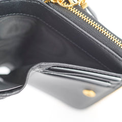 Christian Dior Caro Scarlet Wallet Black