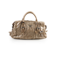Prada Metallic Shoulder Bag Gold
