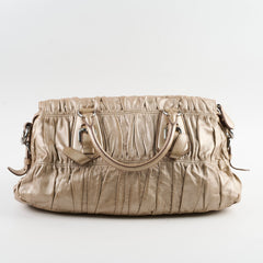 Prada Metallic Shoulder Bag Gold