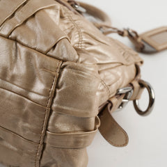 Prada Metallic Shoulder Bag Gold