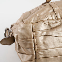 Prada Metallic Shoulder Bag Gold