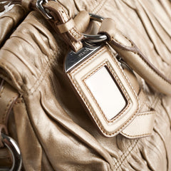 Prada Metallic Shoulder Bag Gold